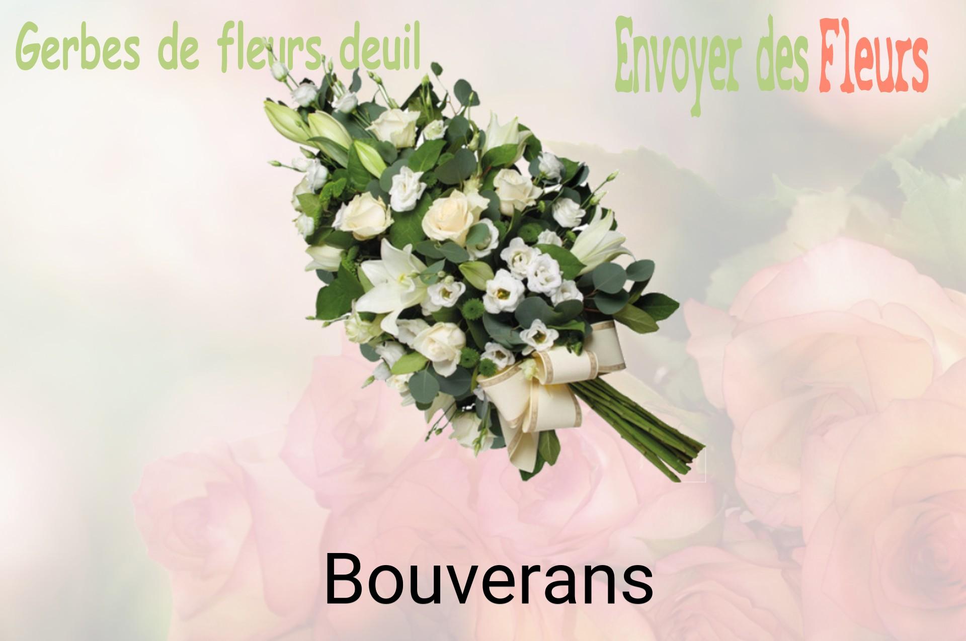 Gerbe de fleurs de deuil livrée à Bouverans